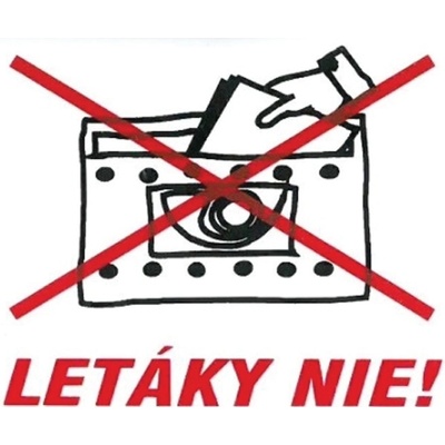 PHT a.s. Samolepka Letáky nie