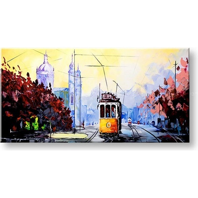 Autorská reprodukcia na plátne MESTO - 60x30 cm