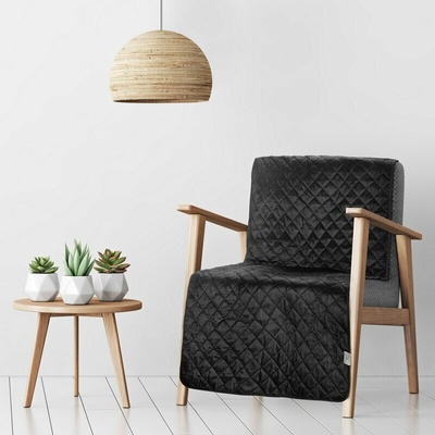 Takoy DESIGN 91 Prehoz na kreslo LUIZ 5 zamatový prešívaný s geometrickým vzorom-HF-436625 70 x 160 cm