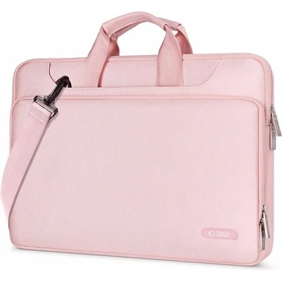 Tech-Protect PocketBag Laptop Bag 14 - елегантна чанта с дръжки и презрамка за MacBook Air 13, MacBook Pro 13, MacBook Pro 14 и лаптопи до 14 инча (розов)