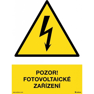 Walteco Pozor, fotovoltaické zařízení, 210x297 mm, plast , 21154
