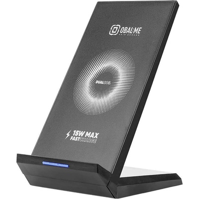 OBALME StandCharger Wireless Charging Stand 15W - поставка (пад) за безжично зареждане на Qi съвместими устройства (черен)