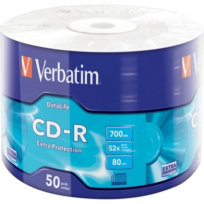 Verbatim Медия, Verbatim CD-R 700MB 52X EXTRA PROTECTION WRAP (50 PACK) (43787)