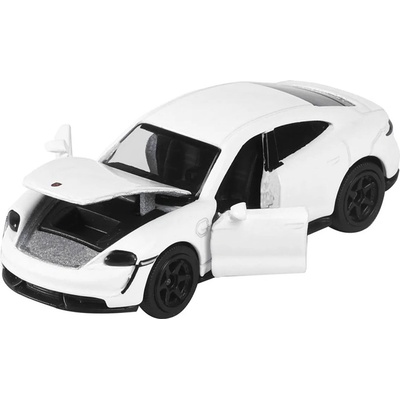 Majorette Porsche Taycan Turbo S bilá 1:64