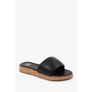 Wheres That From Сандали Wheres That From Women's Where's Sliders Flat Sandals - BlackPU