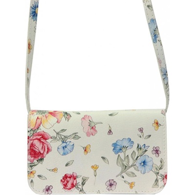 Vera Pelle KK-107 malá crossbody kabelka Flowers