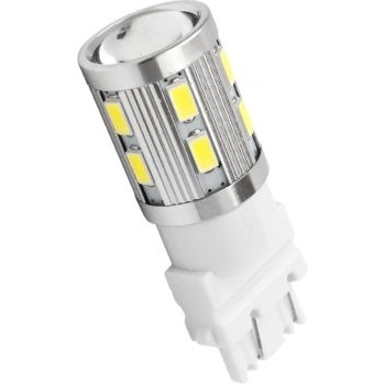Диодна крушка тип t25 3156 canbus с 16 smd диода 5630 и лупа - единична светлина - жълта