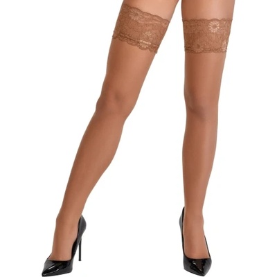 Cottelli Collection Дълги чорапи Cottelli Hold-up Stockings бежови