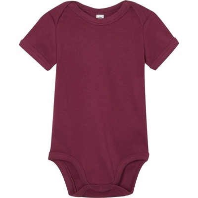 Babybugz Kojenecké body s krátkým rukávem Vínová