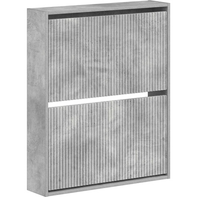 vidaXL Стенно шкафче за обувки ARNHEM 71 x 17 x 86 см Бетонно сиво (896638)