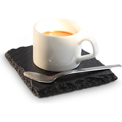 APS Prezentační tác z břidlicového kamene 100x100 mm sada 4 ks 00997 černá