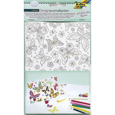 folia Творчески комплект картички и пликове Folia - Пеперуди (F14900)