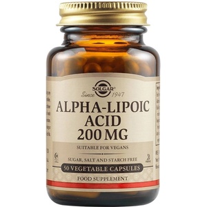 Solgar Alpha Lipoic Acid, 200 mg, 50 растителни капсули, Solgar