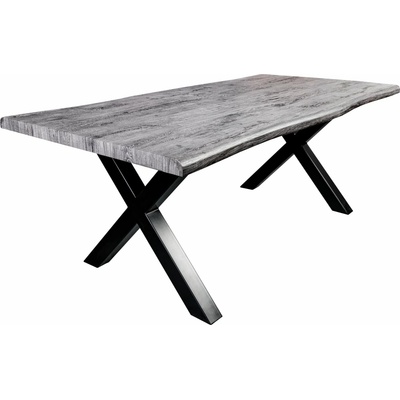Bighome WILD 160cm doska 50mm bielený divoký dub sivý
