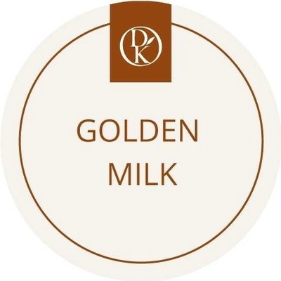 Davídkovo koření Etiketa Golden milk béžová průměr 4,5 cm 1 ks