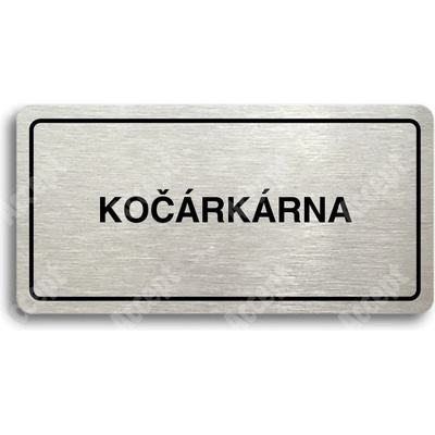 ACCEPT Piktogram KOČÁRKÁRNA - stříbrná tabulka - černý tisk