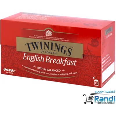 TWININGS Чай Twinings English Breakfast 25бр