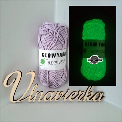 GLOW YARN priadza svietiaca v tme G008 fialová