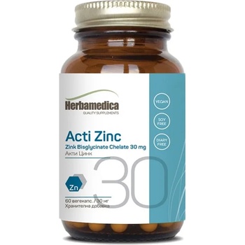 Herbamedica Acti Zink, 30 mg, 60 веге капсули, Herbamedica