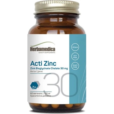 Herbamedica Acti Zink, 30 mg, 60 веге капсули, Herbamedica