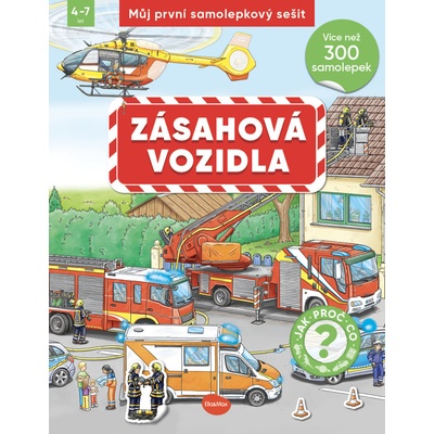 Můj první samolepkový sešit zásahová vozidla