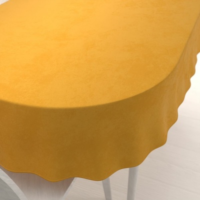 Biante Veľký zamatový oválny obrus Velvet Premium SVP-037 Zlatisto oranžový 220x260 cm