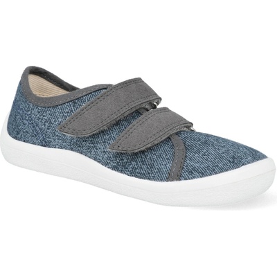 Beda Barefoot dětské plátěnky Playful BFN Denim modré