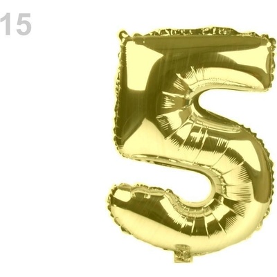 Nafukovací ČÍSLICE 5 zlatá 35 cm