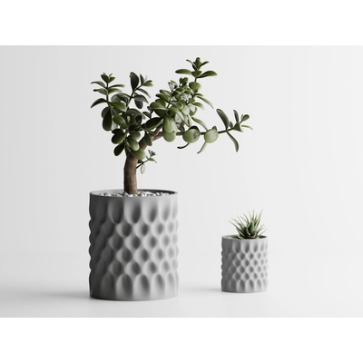 Кашпа Dent 2 Голяма, 131x131xH150mm - Сив Mат