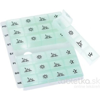 Obzor Dávkovač léků SET 04 týdenní + 04 denní