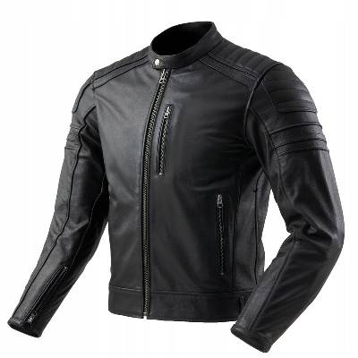 OZONE COLT Kožená motocyklová bunda Černá Chopper Pánská vel. 6XL