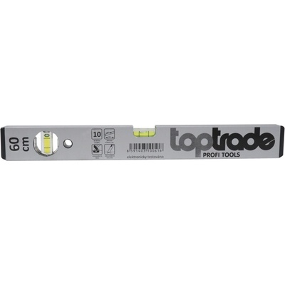 TopTrade vodováha strieborná, 2 libely, 600 mm