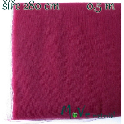 svatební tyl jemný vínový 50cm/ š 280cm