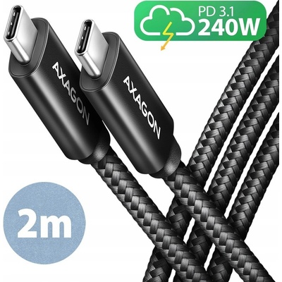 Axagon BUCM2-CM20AB CHARGE USB-C-USB-C, 2m, černý