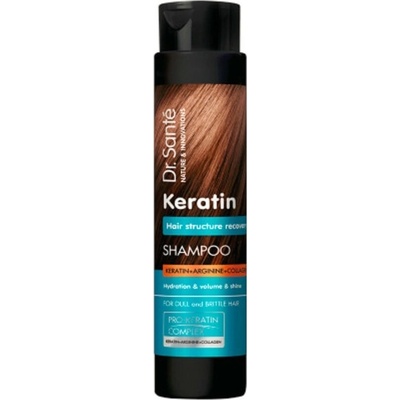 Dr. Santé Keratin Hair regeneračný a hydratačný šampón pre krehké lámavé vlasy bez lesku 250 ml