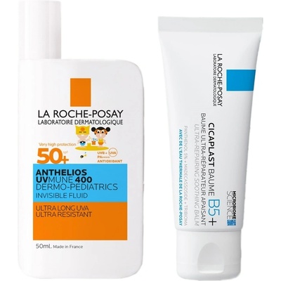 La Roche-Posay Anthelios & Cicaplast B5 Комплект - Флуид за деца UVMune 400 и Успокояващ балсам, 50 + 40 ml