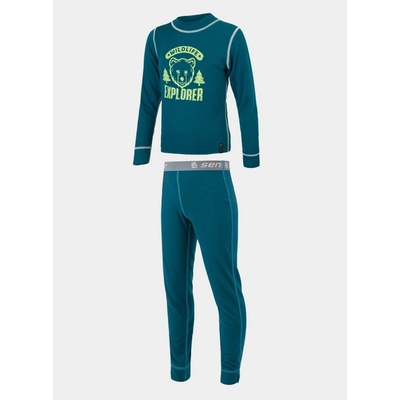 Termo pradlo detske Sensor DF Set Wild Tee L/S + Underpants Youth - wild sapphire