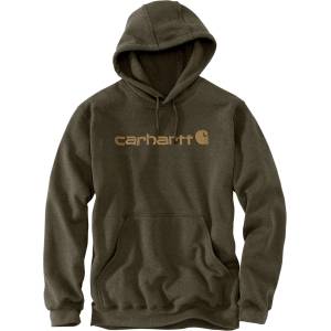 Carhartt WIP Мъжки суичър Carhartt Signature Logo Sweatshirt Hoodie - Burnished Logs Heather - размер M (017-2834-0812)