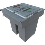 Elletipi Square 2.0 - Вградена кошница за отпадъци, с отделения, 70 л PA3 INC5060F (PA3 INC5060F)