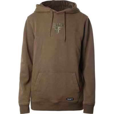 Fallen Insignia Embroidered Hoodie Washed Moss Green