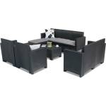 BICA Комплект мебели за отдих от техноратан Nebraska Relax Corner 8 антрацит Bica (BCNBLCOR8ANT)