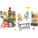 Smoby Set preliezačka Multiactivity Climbing Tower na šplhanie so šmykľavkou a stôl s dvoma stoličkami