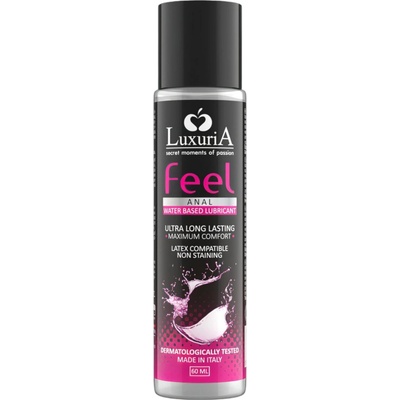 LuxuriA Feel Anal lubrikant na báze vody na análny styk 60 ml