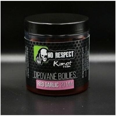 NO RESPECT Pikant Dipované Boilies 150g 20mm Red Garlic