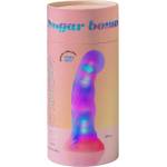 Love to Love Sugar Bomb - светещ силиконов дилдо с LED (розово-жълт) - 16, 9 см - desirel