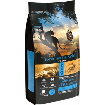 Ambrosia Senior Light & Sterilized Cat, Fresh Trout & Rabbit 5 kg