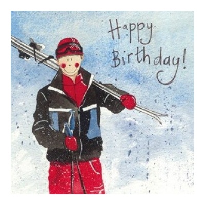 Přání s obálkou - Skier - Alex Clark