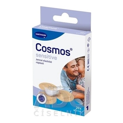 Cosmos Sensitive jemná elastická okrúhla náplasť priemer 22 mm 20 ks