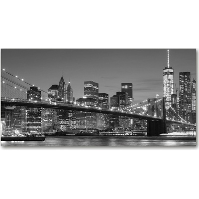 Foto-obraz fotografie na skle Manhattan noc 100x50 cm