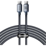 Baseus Кабел Baseus CAJY000701 Crystal Shinе, USB-C - USB-C, 100W, 2м, Черен